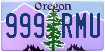 OR license plate 999RMU