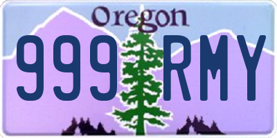 OR license plate 999RMY