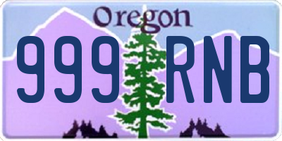 OR license plate 999RNB