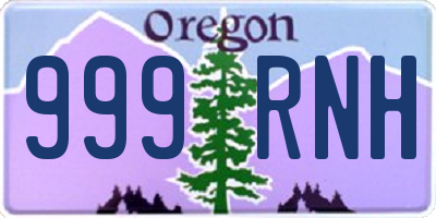 OR license plate 999RNH