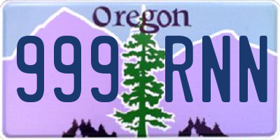 OR license plate 999RNN