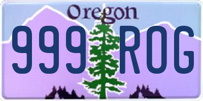 OR license plate 999ROG