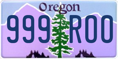 OR license plate 999ROO