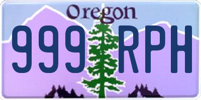 OR license plate 999RPH