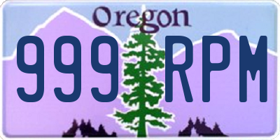 OR license plate 999RPM