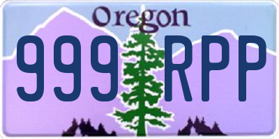 OR license plate 999RPP