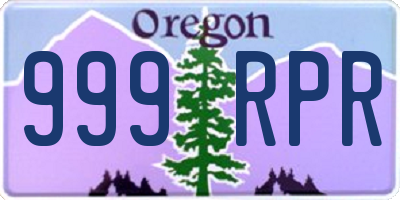 OR license plate 999RPR