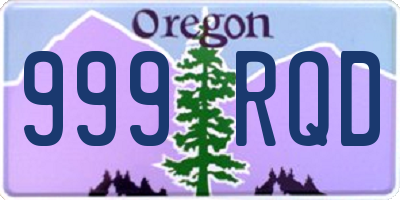 OR license plate 999RQD