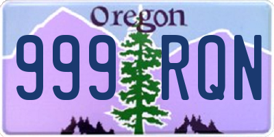 OR license plate 999RQN