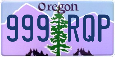 OR license plate 999RQP