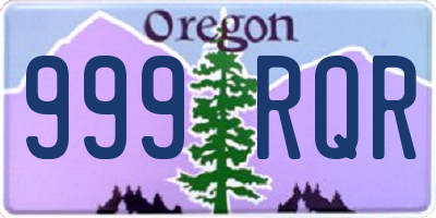 OR license plate 999RQR