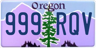 OR license plate 999RQV