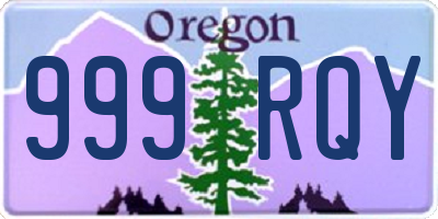 OR license plate 999RQY