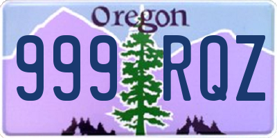 OR license plate 999RQZ