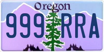 OR license plate 999RRA