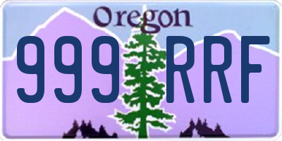 OR license plate 999RRF