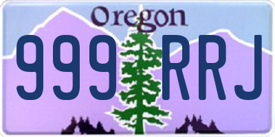 OR license plate 999RRJ