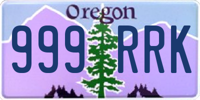 OR license plate 999RRK