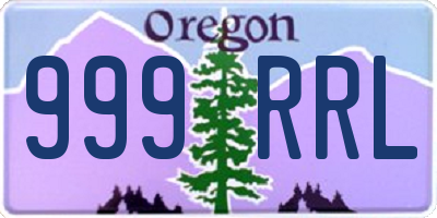 OR license plate 999RRL