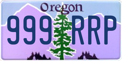 OR license plate 999RRP