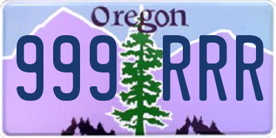 OR license plate 999RRR