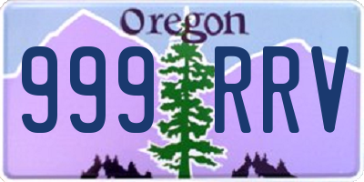 OR license plate 999RRV