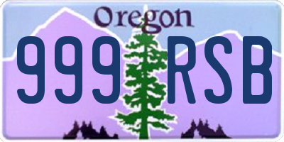 OR license plate 999RSB