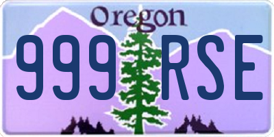 OR license plate 999RSE