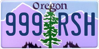 OR license plate 999RSH