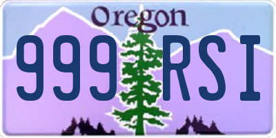 OR license plate 999RSI