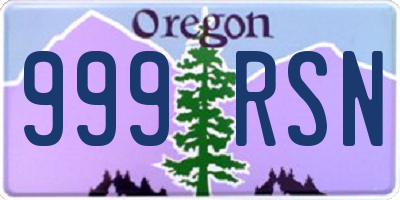 OR license plate 999RSN