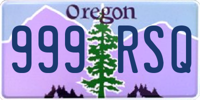 OR license plate 999RSQ