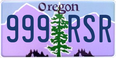OR license plate 999RSR