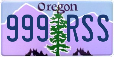 OR license plate 999RSS
