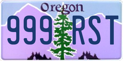 OR license plate 999RST