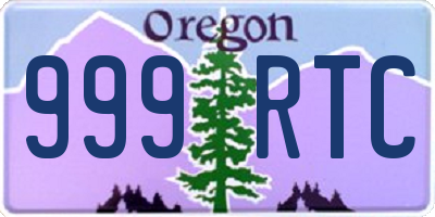 OR license plate 999RTC