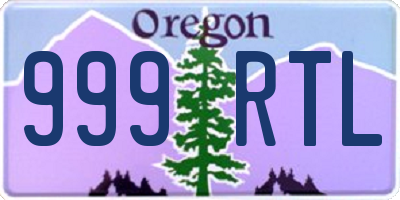 OR license plate 999RTL