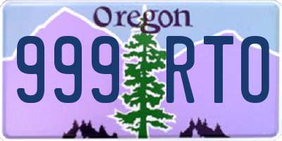OR license plate 999RTO