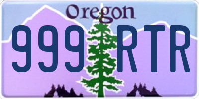 OR license plate 999RTR