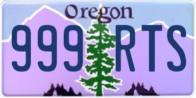 OR license plate 999RTS