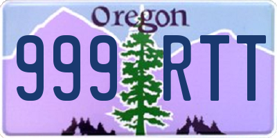 OR license plate 999RTT