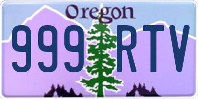 OR license plate 999RTV