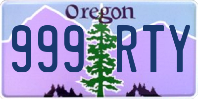 OR license plate 999RTY
