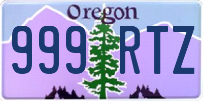OR license plate 999RTZ
