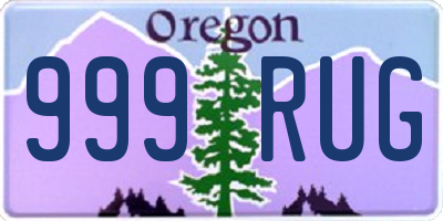 OR license plate 999RUG