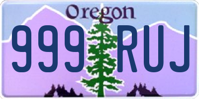 OR license plate 999RUJ