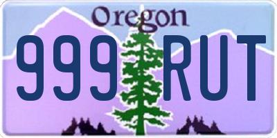 OR license plate 999RUT