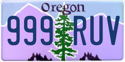 OR license plate 999RUV