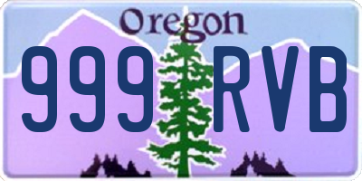 OR license plate 999RVB
