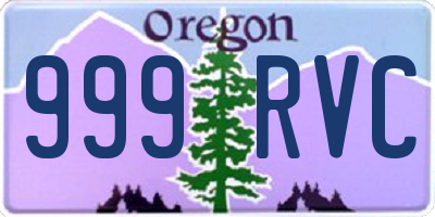 OR license plate 999RVC